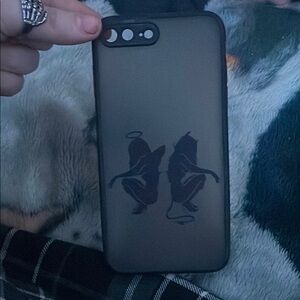 Matte Black and Gray Phone Case